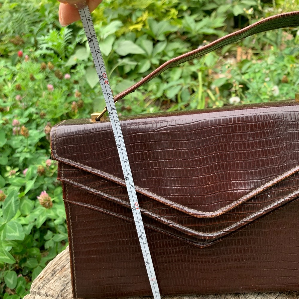 Vintage brown leather ladie’s purse - Picture 10 of 11